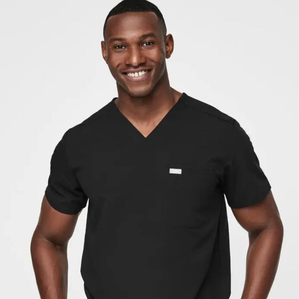 Figs Scrubs, Chisec Top, Black XL